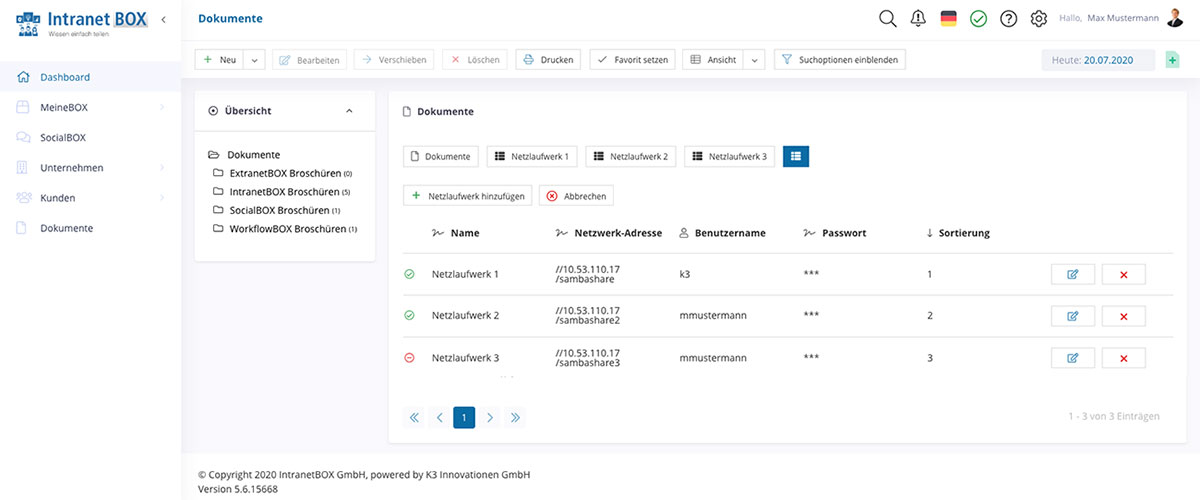 Intranet Software MIcrosoft File-Server-Konnektor