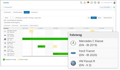 Dokumentenmanagement Software Module Fuhrpark