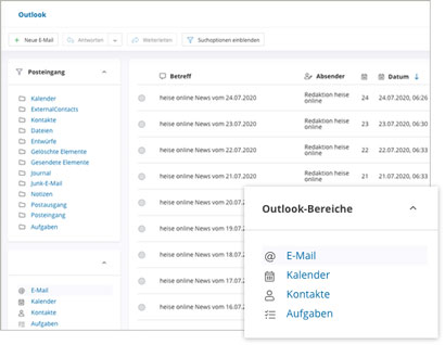 Dokumentenmanagement Software Module Outlook