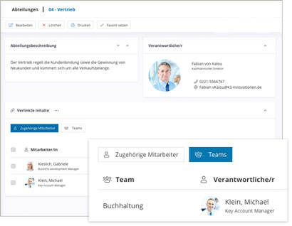 Dokumentenmanagement Software Modul Abteilung