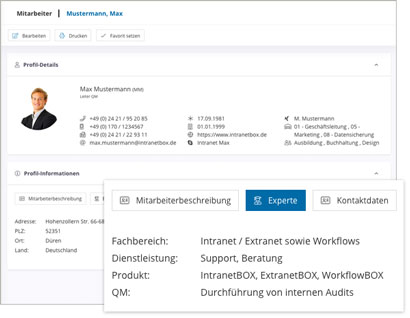 Dokumentenmanagement Software Modul Mitarbeiter