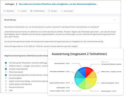 Dokumentenmanagement Software Modul Umfragen