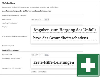 Dokumentenmanagement Software Modul Unfallmeldung