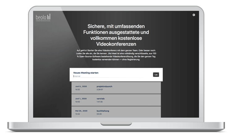 beolo Video Konferenz Startseite